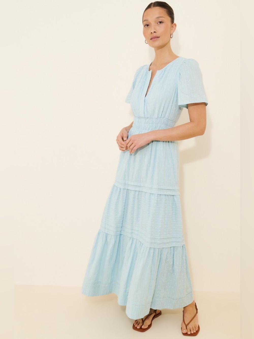 Anthropologie The Somerset Maxi Dress Teal Size XS